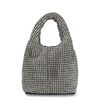 Zilverkleurige rhinestone bag met strass