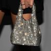 Zilverkleurige rhinestone bag met strass