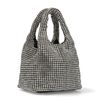 Zilverkleurige rhinestone bag met strass