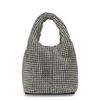 Zilverkleurige rhinestone bag met strass