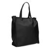 Zwarte shopper met zilveren detail