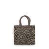 Bruine handtas met luipaardprint
