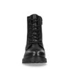 Zwarte veterboots met bloemen embroidery