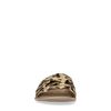 Panterprint leren slippers