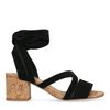 Sandales en daim avec talon - noir