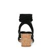 Sandales en daim avec talon - noir