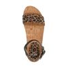 Schwarze Sandalen mit Leopardenmuster