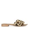 Leder-Sandalen mit Leopardenmuster