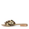 Leder-Sandalen mit Leopardenmuster