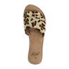 Leder-Sandalen mit Leopardenmuster