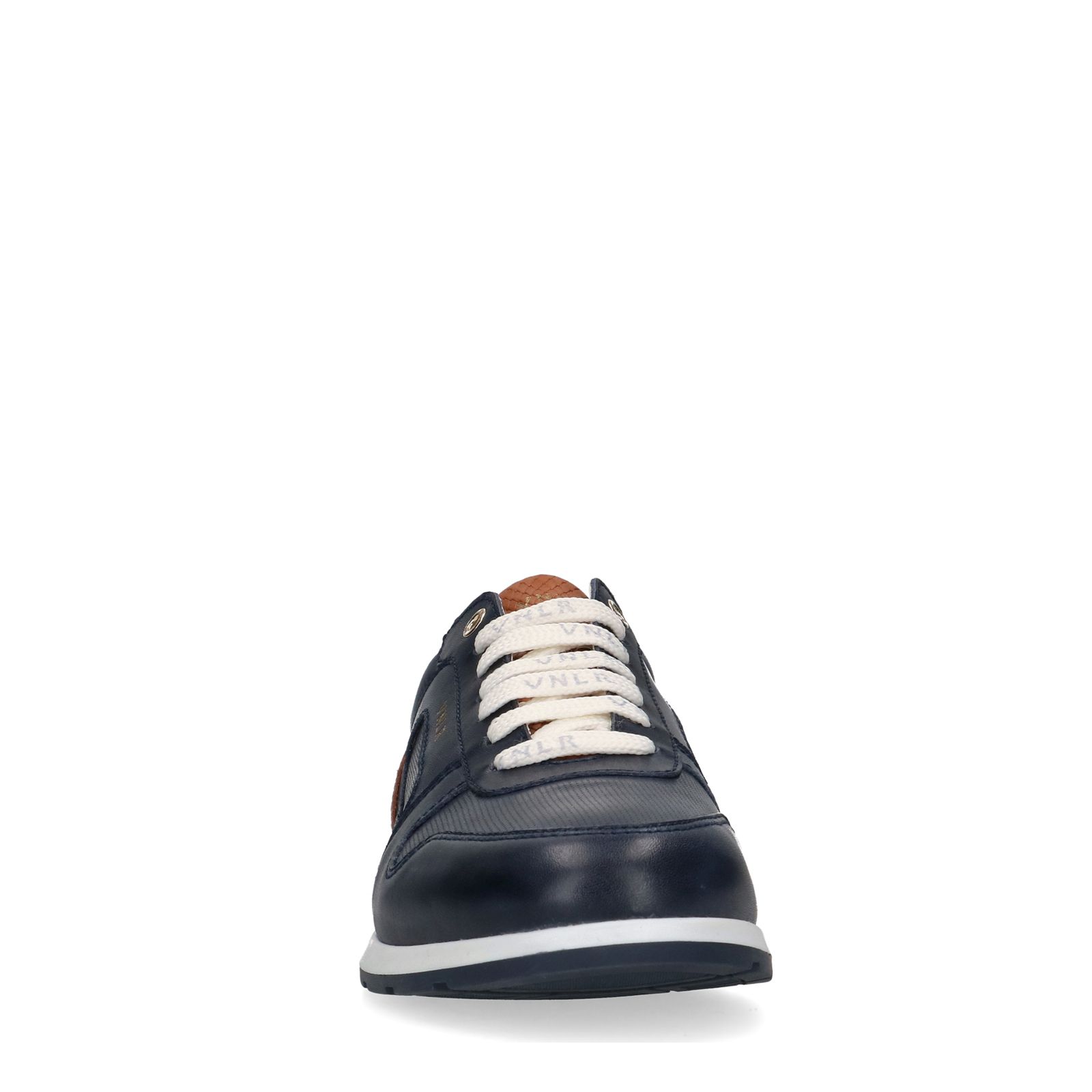 Blauwe leren sneakers - Heren | MANFIELD
