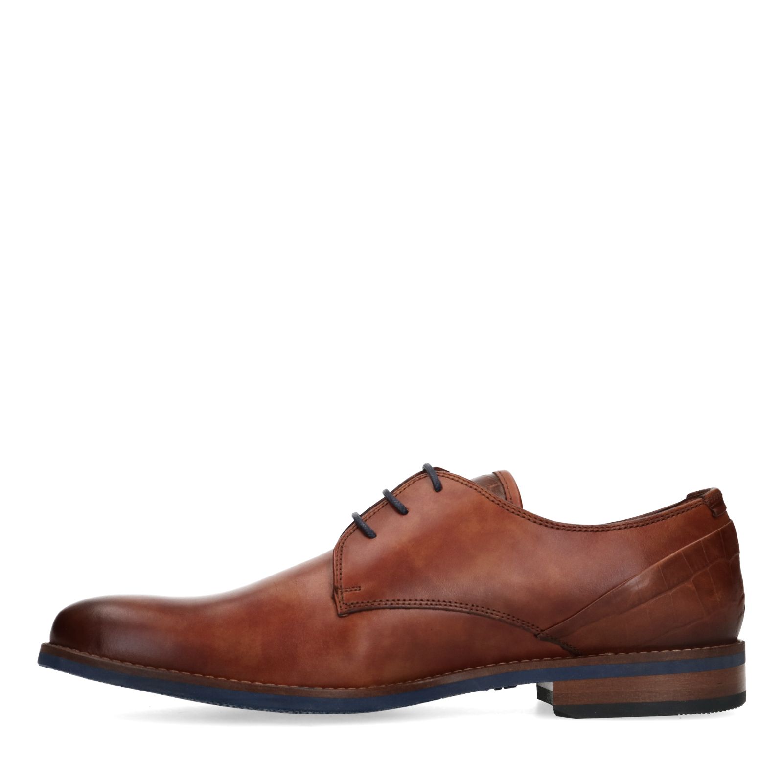 Cognac leren veterschoenen - Heren | MANFIELD