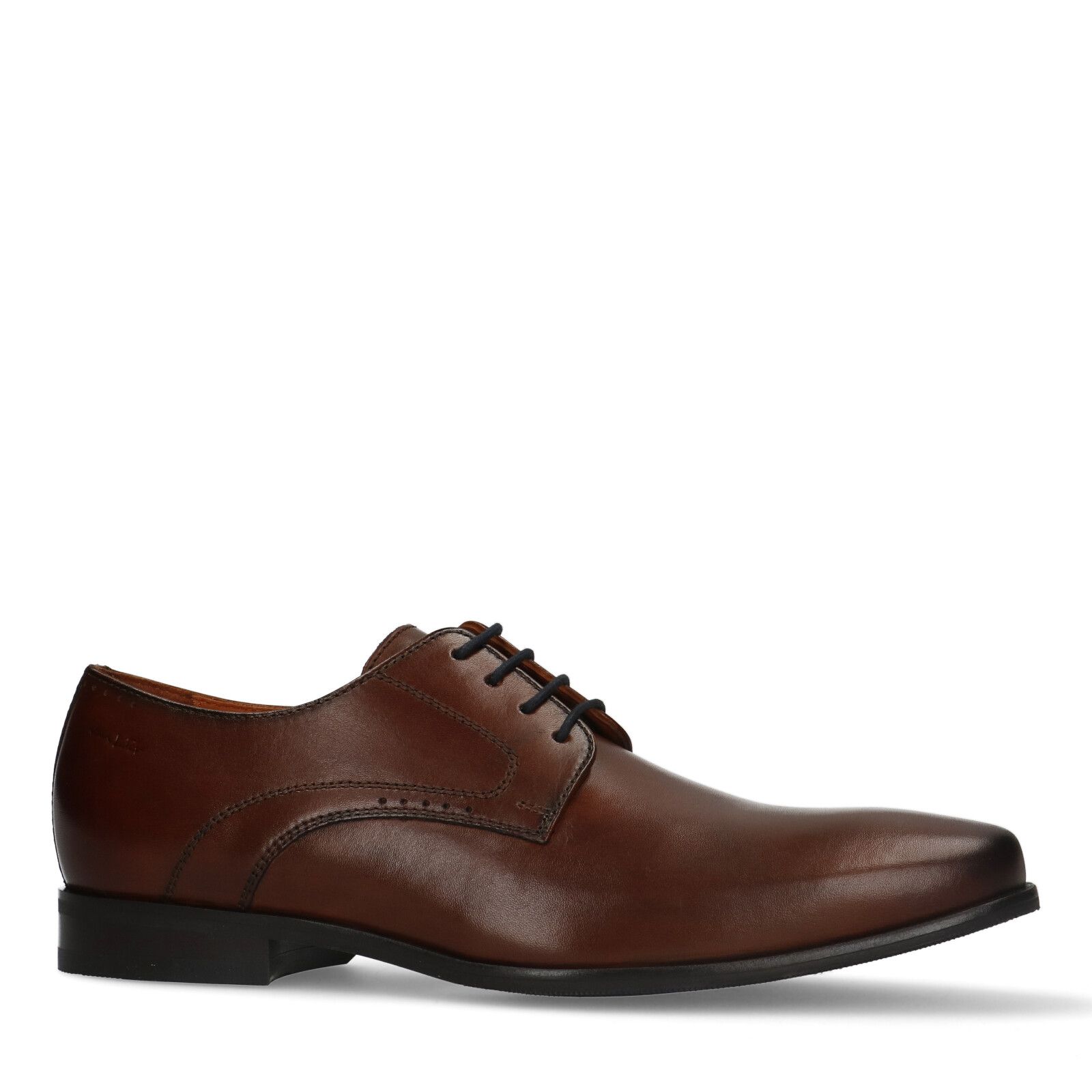 Cognac leren veterschoenen - Heren | MANFIELD