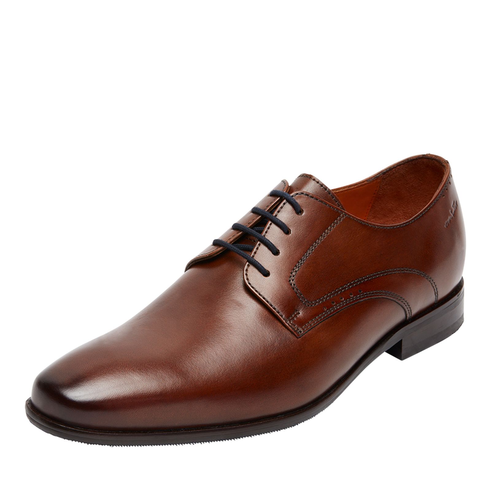 Cognac leren veterschoenen - Heren | MANFIELD