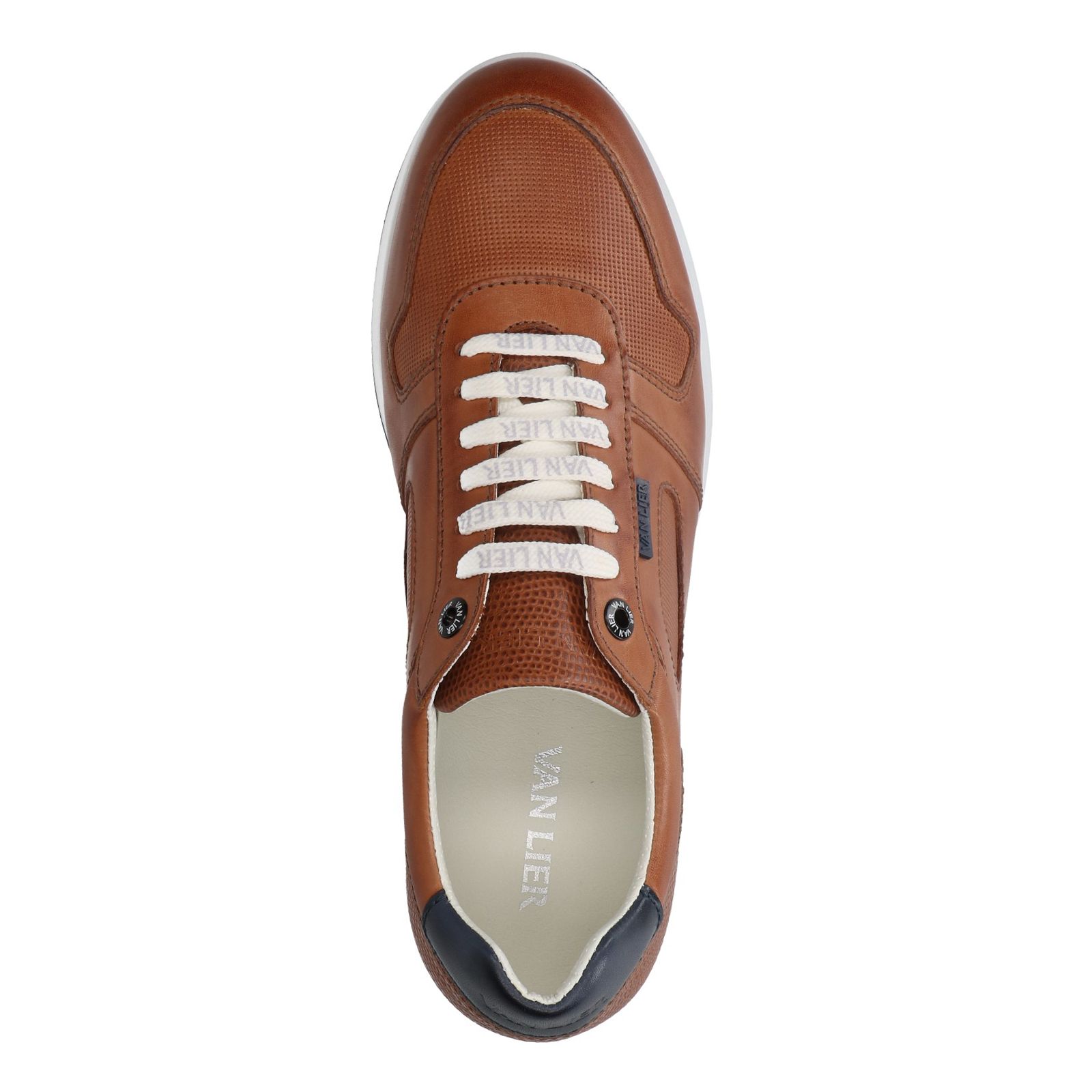 Cognac leren sneakers - Heren | MANFIELD