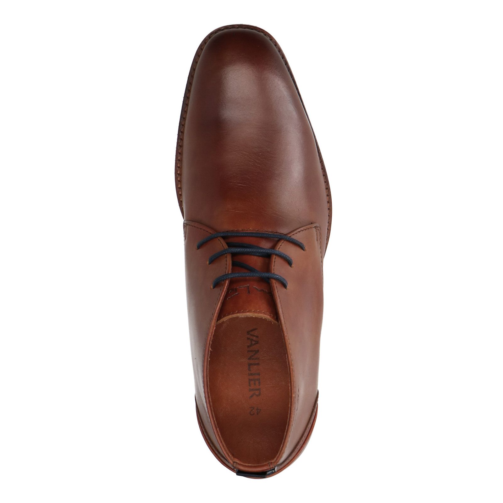 Cognac leren veterboots - Heren | MANFIELD