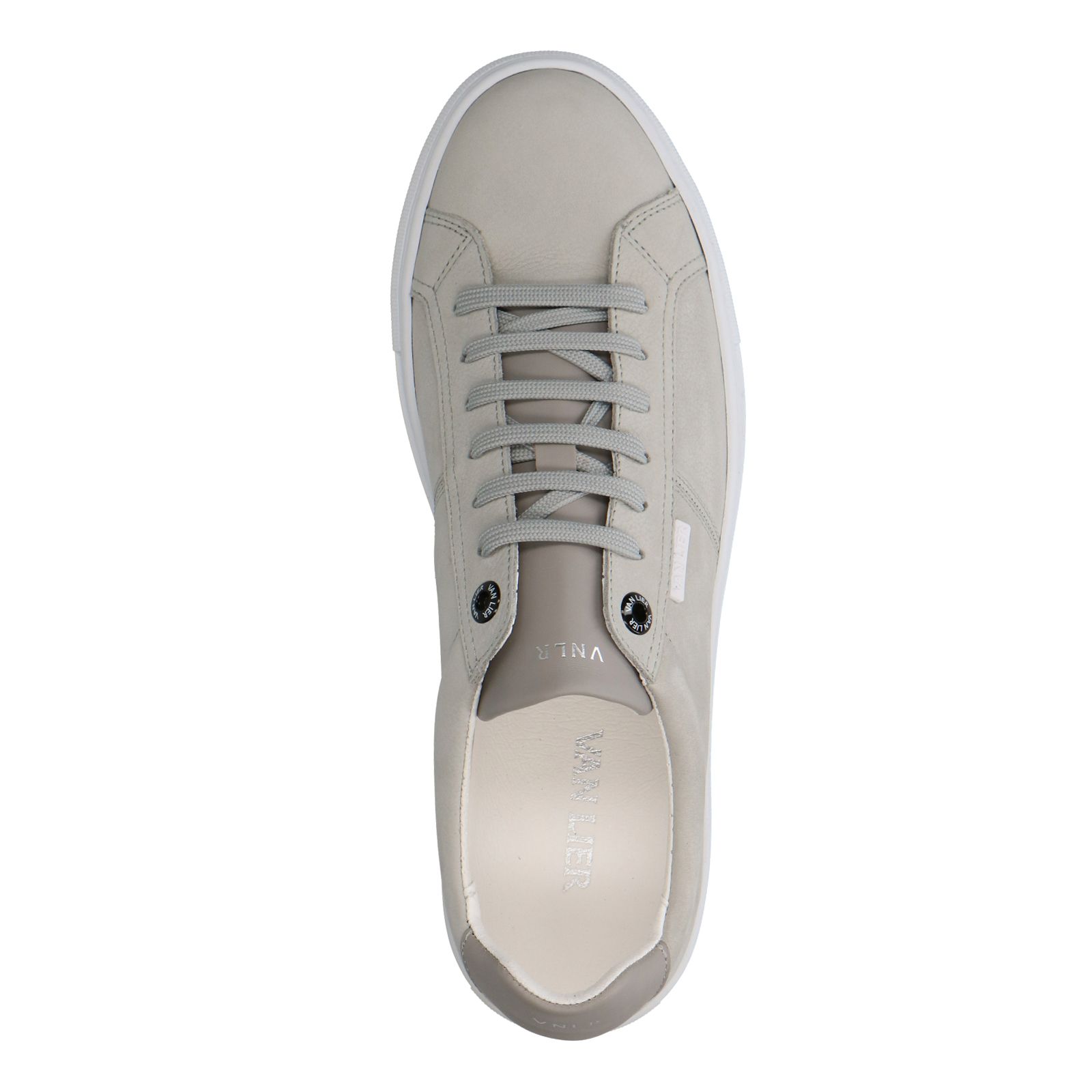 Grijze leren sneakers - Heren | MANFIELD
