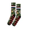 XPOOOS Chaussettes avec imprimé football - vert